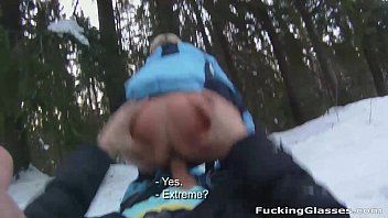 play Porn in the snow with a dead blonde after the cock