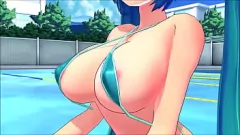 play Hatsune Miku's Wet and Wild Pool Party - Blowjob and Doggystyle